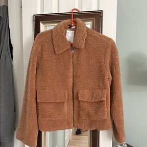 Zara Brown Teddy Jacket